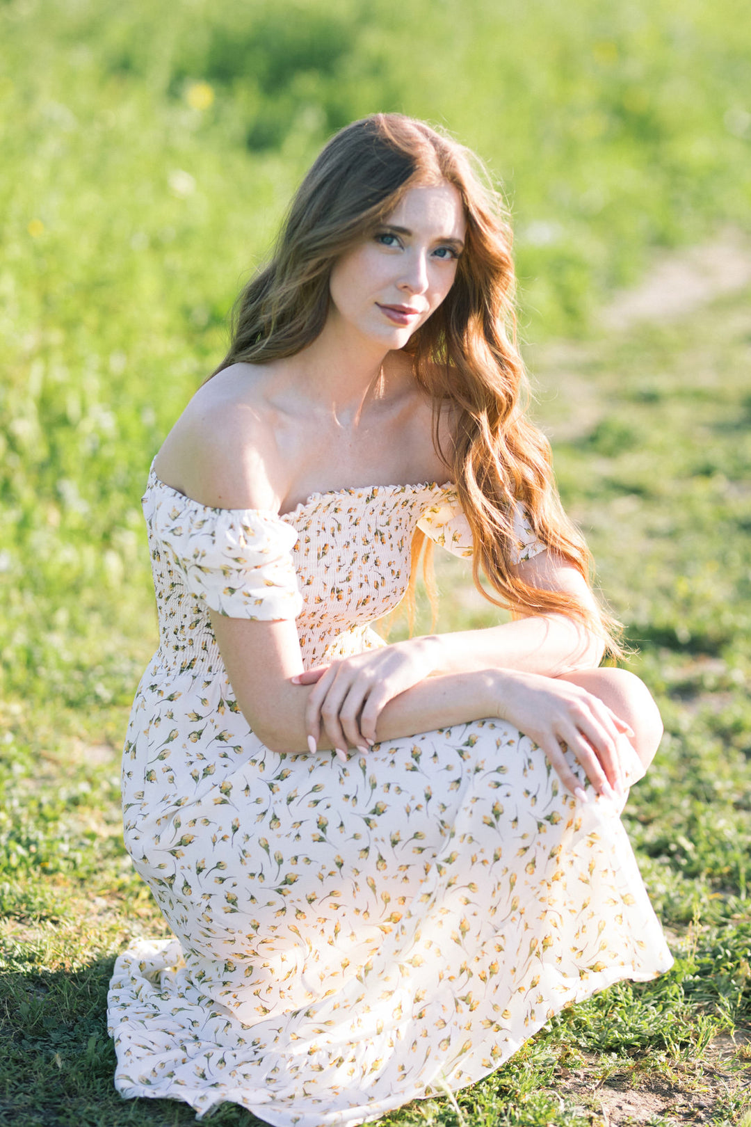 Clarissa Puff Sleeve Midi Dress