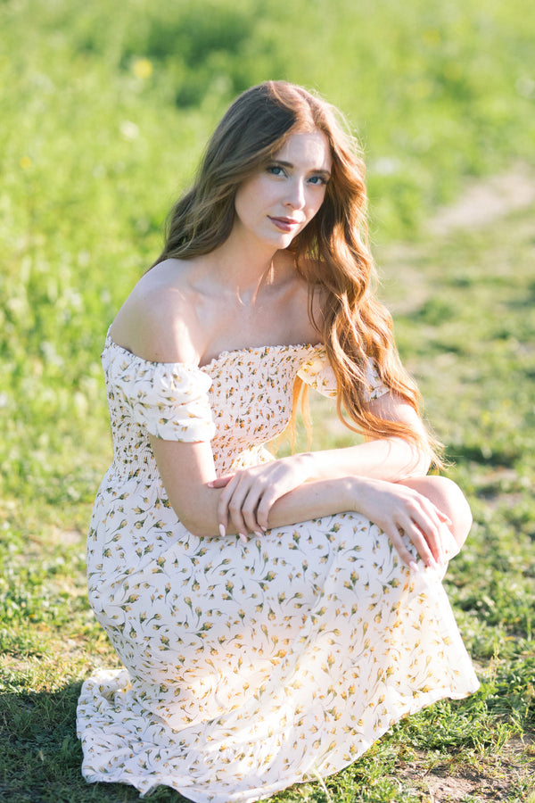 Clarissa Puff Sleeve Midi Dress