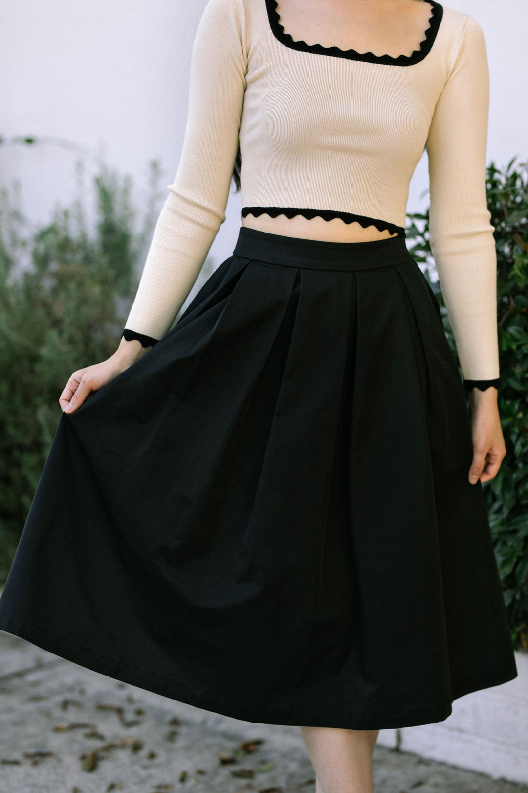 Preston Pleated Midi Skirt