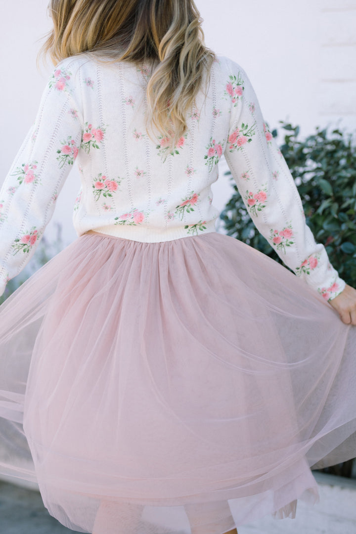 Evelyn Floral Buttoned Cardigan