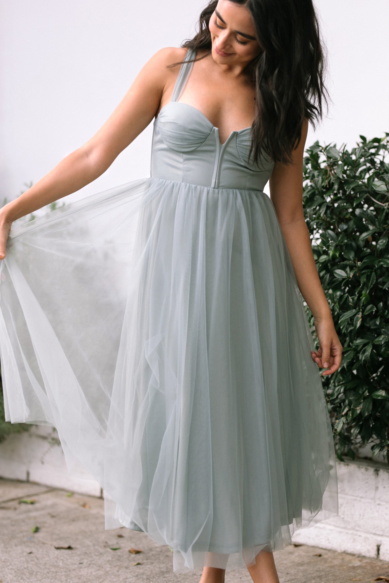 Coast elsie tulle shop midi dress