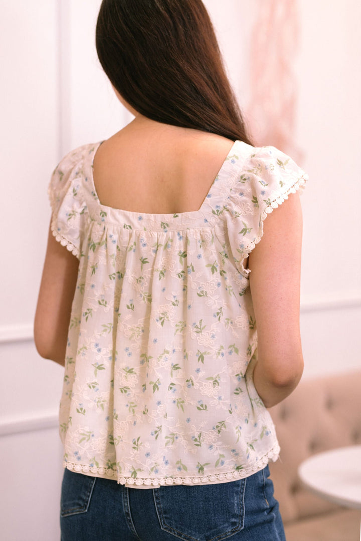 Marjorie Embroidered Floral Top