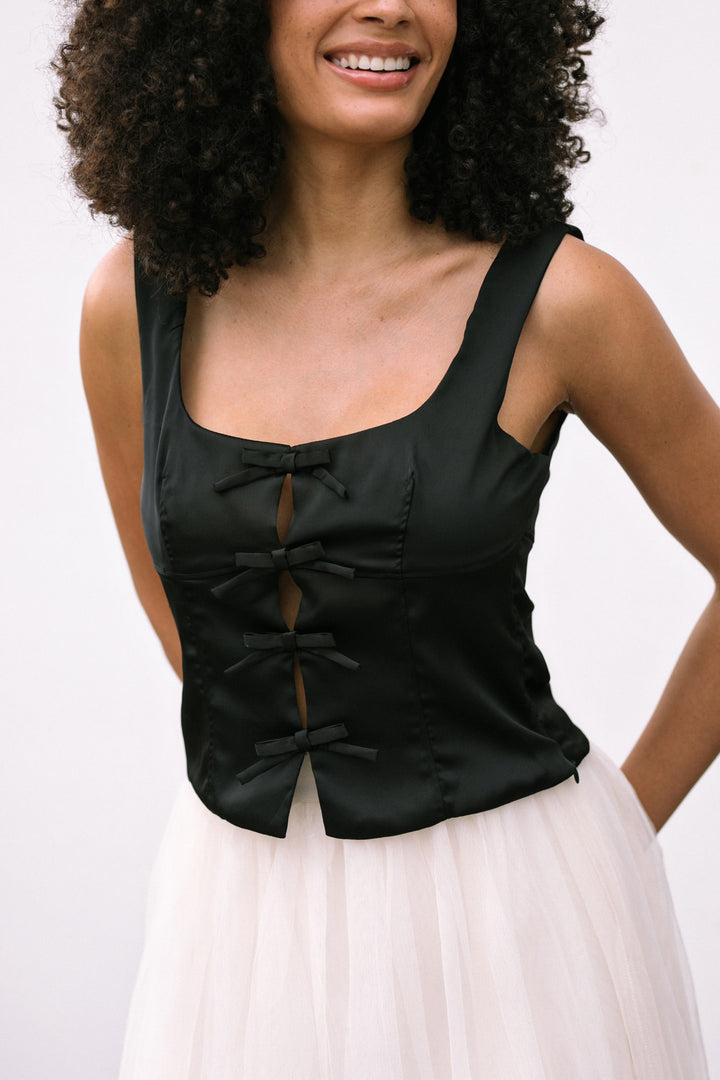 Lizzie Cropped Bow Tank