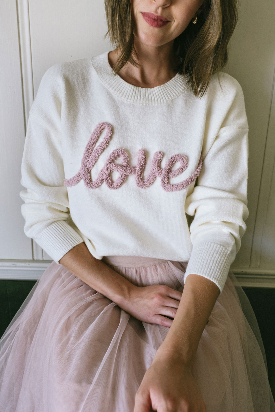 Lily Love Knit Sweater Morning Lavender Boutique Sweaters