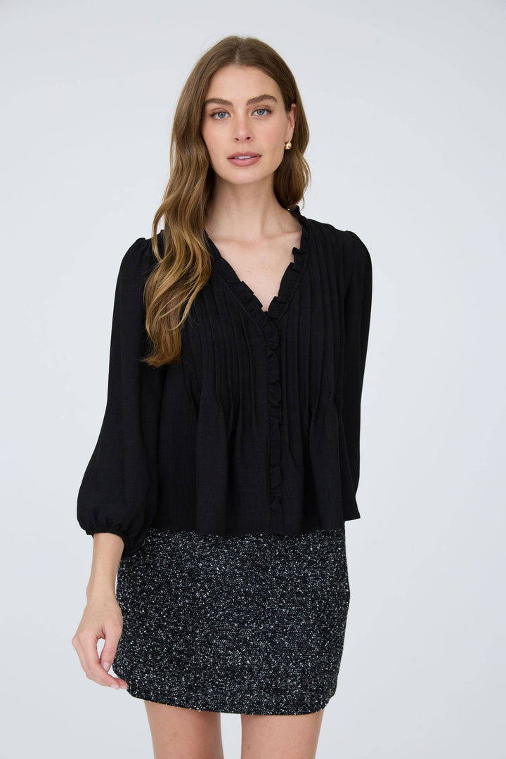 Kelly Ruffle Trim Blouse