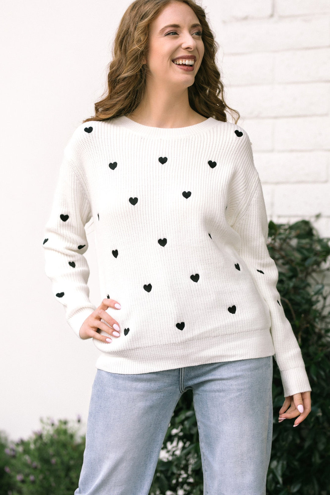 Lenora Heart Knit Sweater