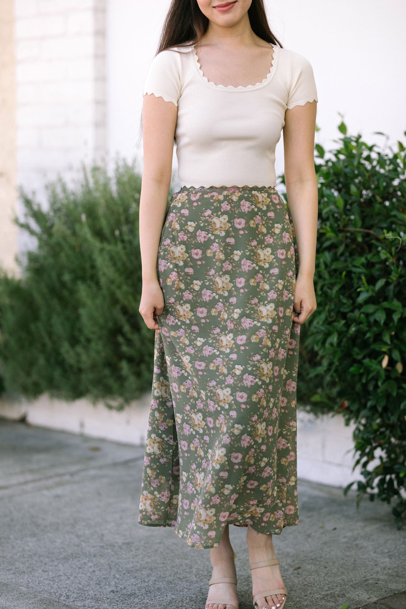 Helen Floral Maxi Skirt - Morning Lavender Boutique Skirts