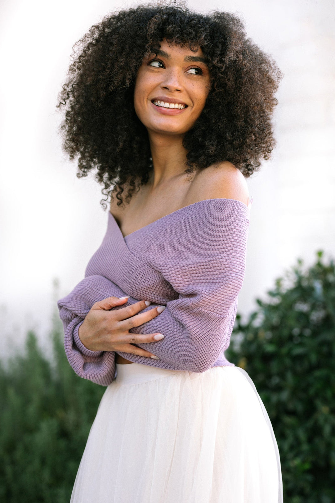 Rue Crossover Knit Sweater