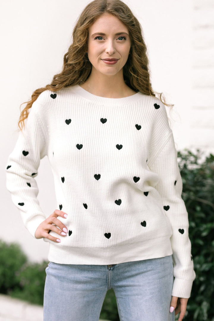 Lenora Heart Knit Sweater