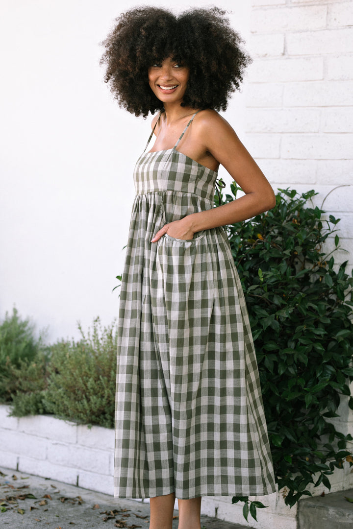 Susie Gingham Maxi Dress