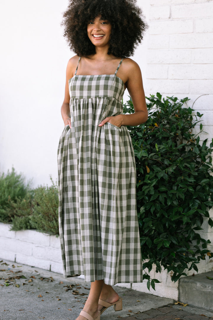 Susie Gingham Maxi Dress