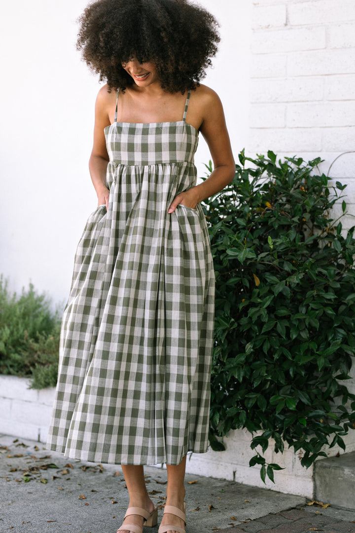 Susie Gingham Maxi Dress