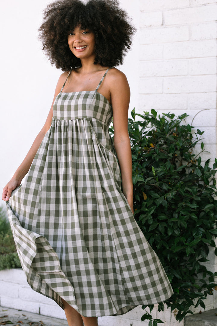 Susie Gingham Maxi Dress