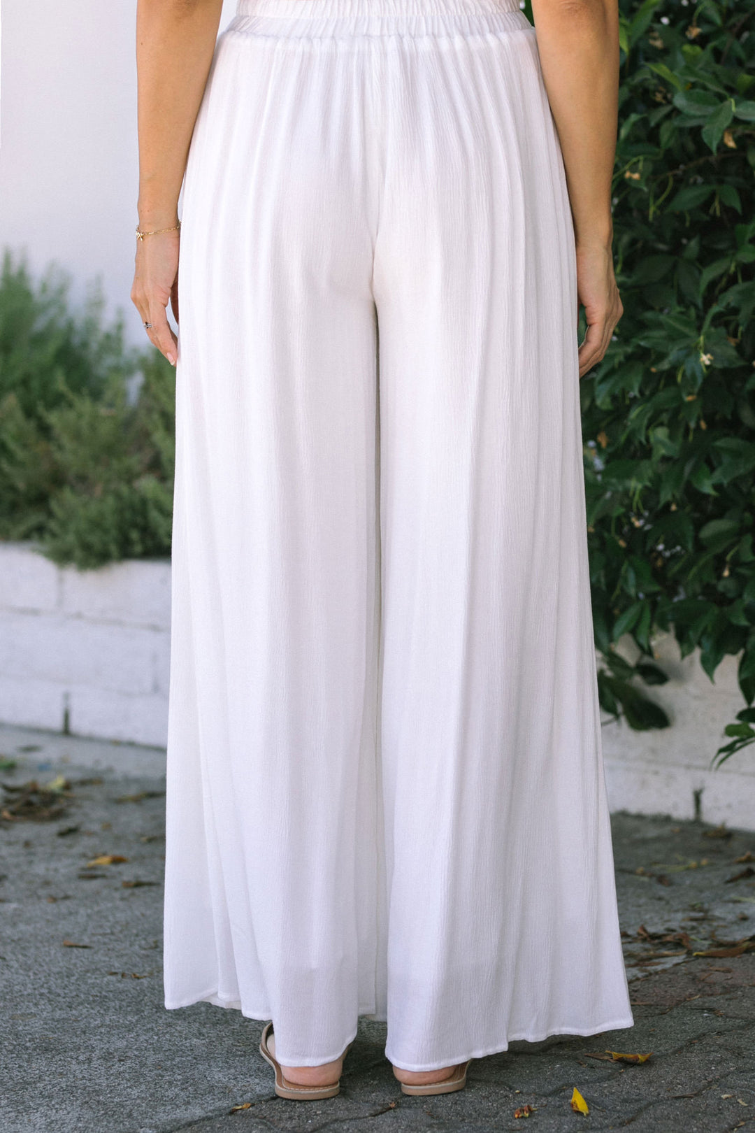 Fawn Crinkled Wide Leg Pants