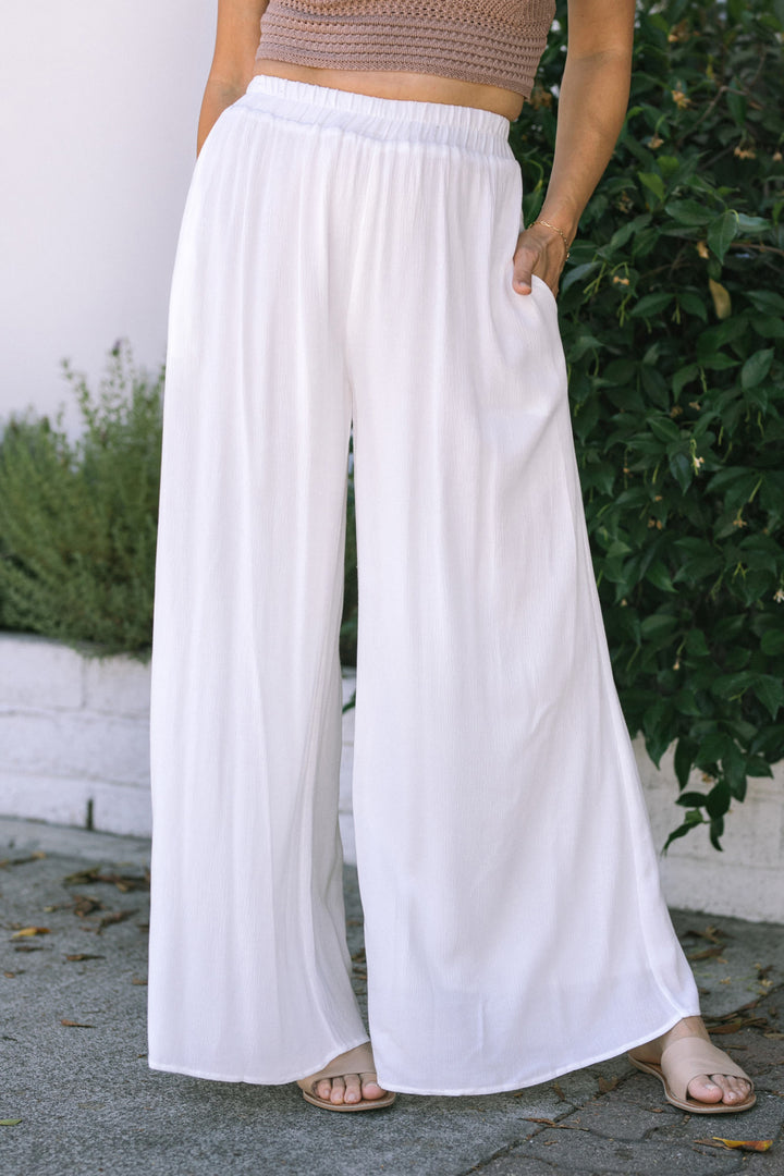 Fawn Crinkled Wide Leg Pants