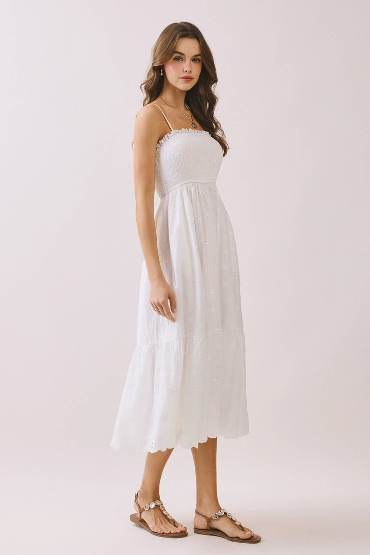 Stephanie Ruffled Midi Dress