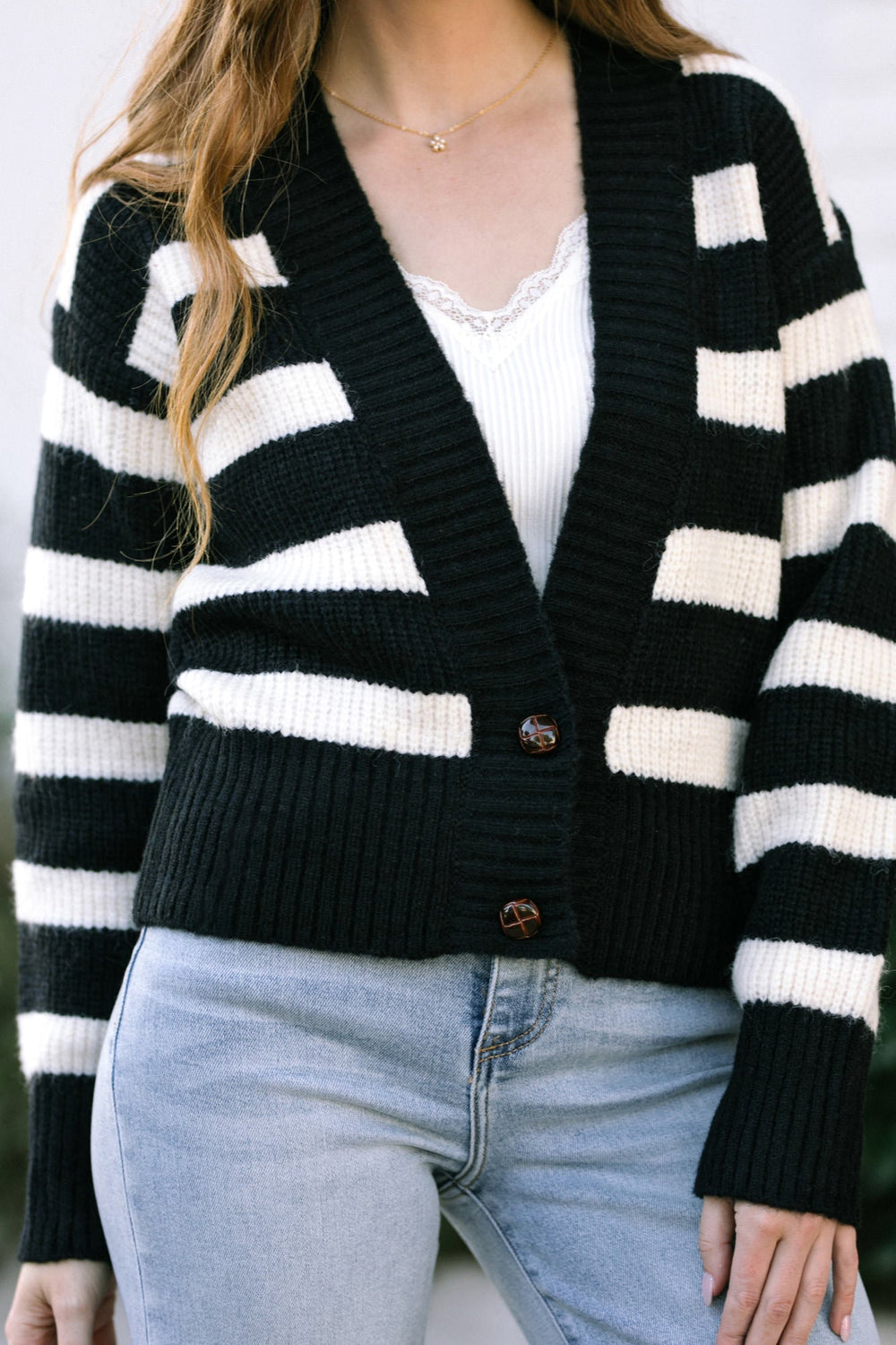 Sandy Striped Knit Cardigan