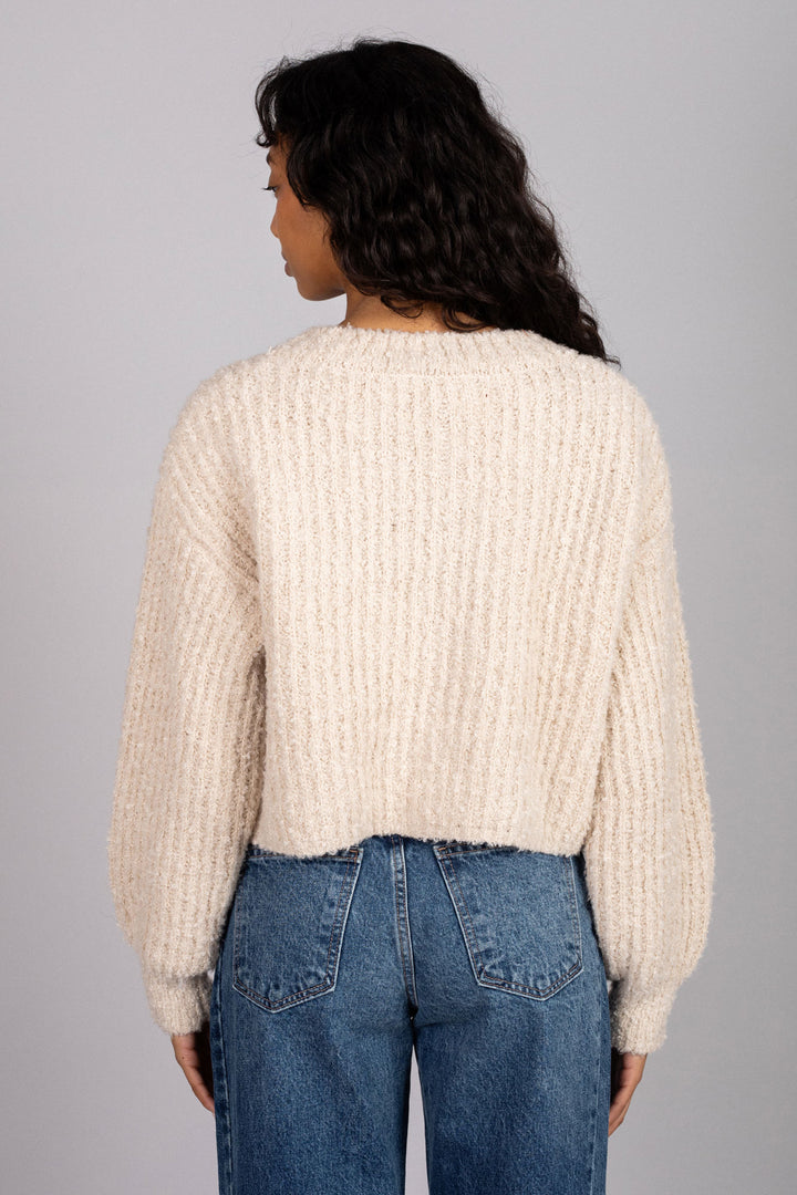 Winnie Boucle Buttoned Cardigan