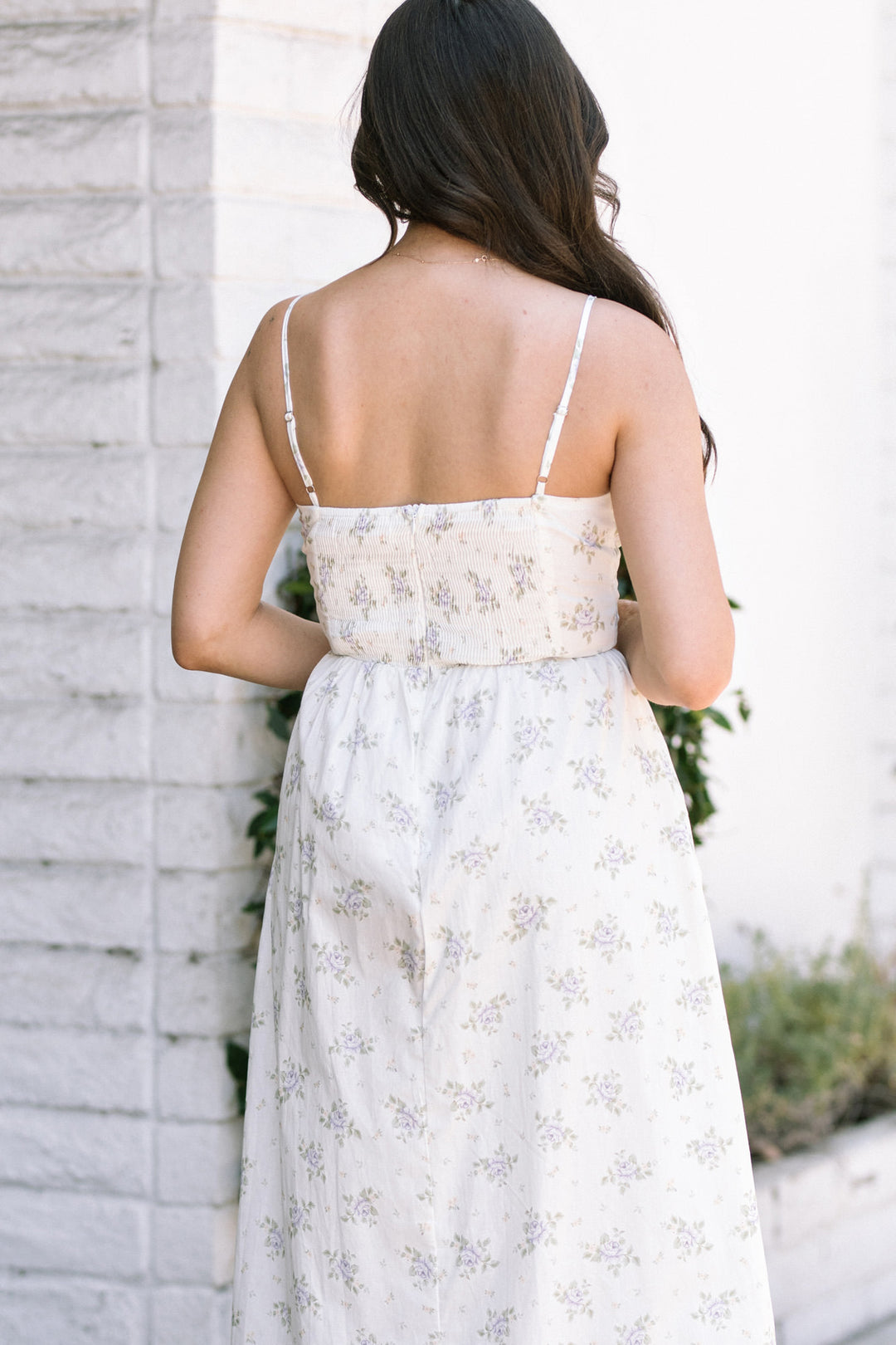 Violet Floral Midi Dress