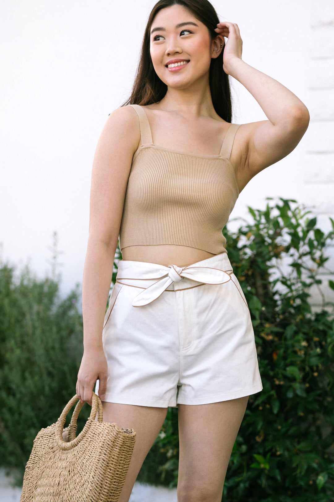 Kailey Belted Contrast Shorts