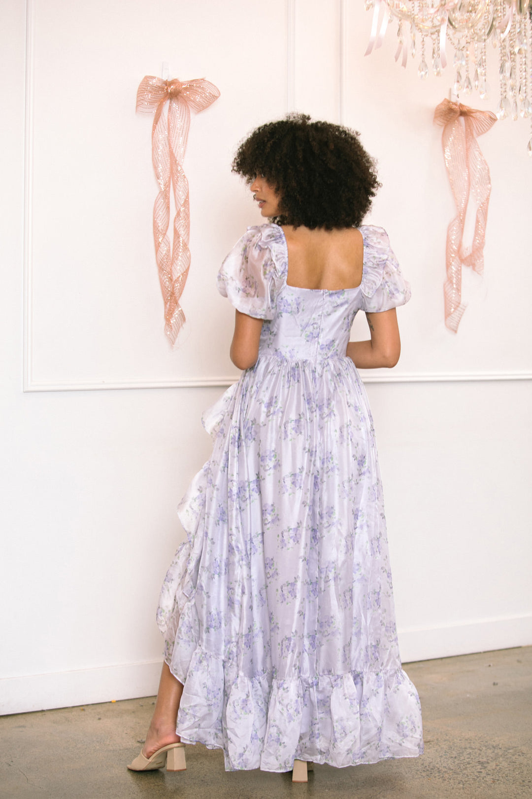 Heather Ruffled Maxi Dress - Morning Lavender Boutique Dresses Lavender Floral / 3XL by Morning Lavender Heather Ruffled Maxi Dress - Morning Lavender Boutique Dresses Lavender Floral / 3XL by Morning Lavender