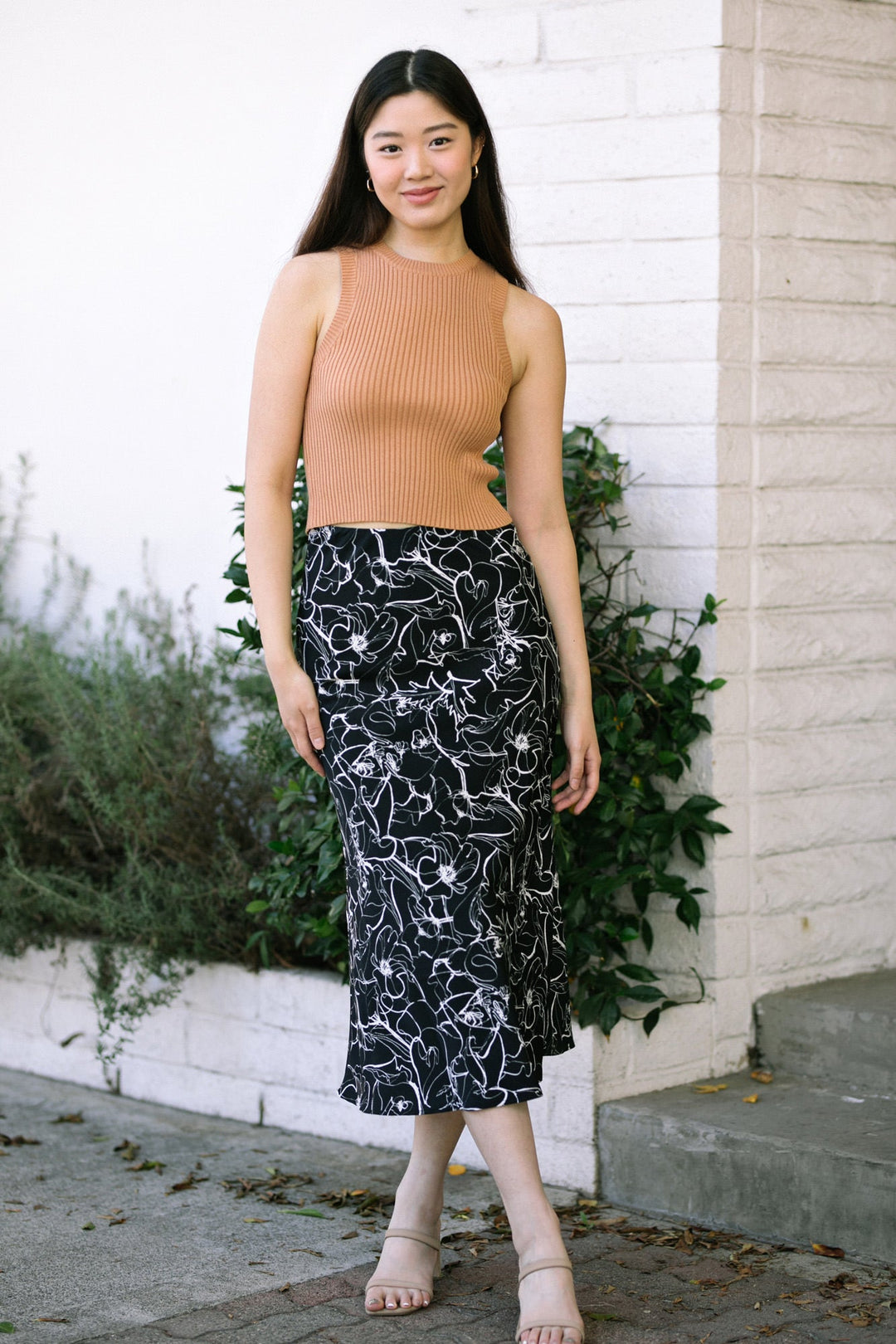 Salma Abstract Floral Skirt