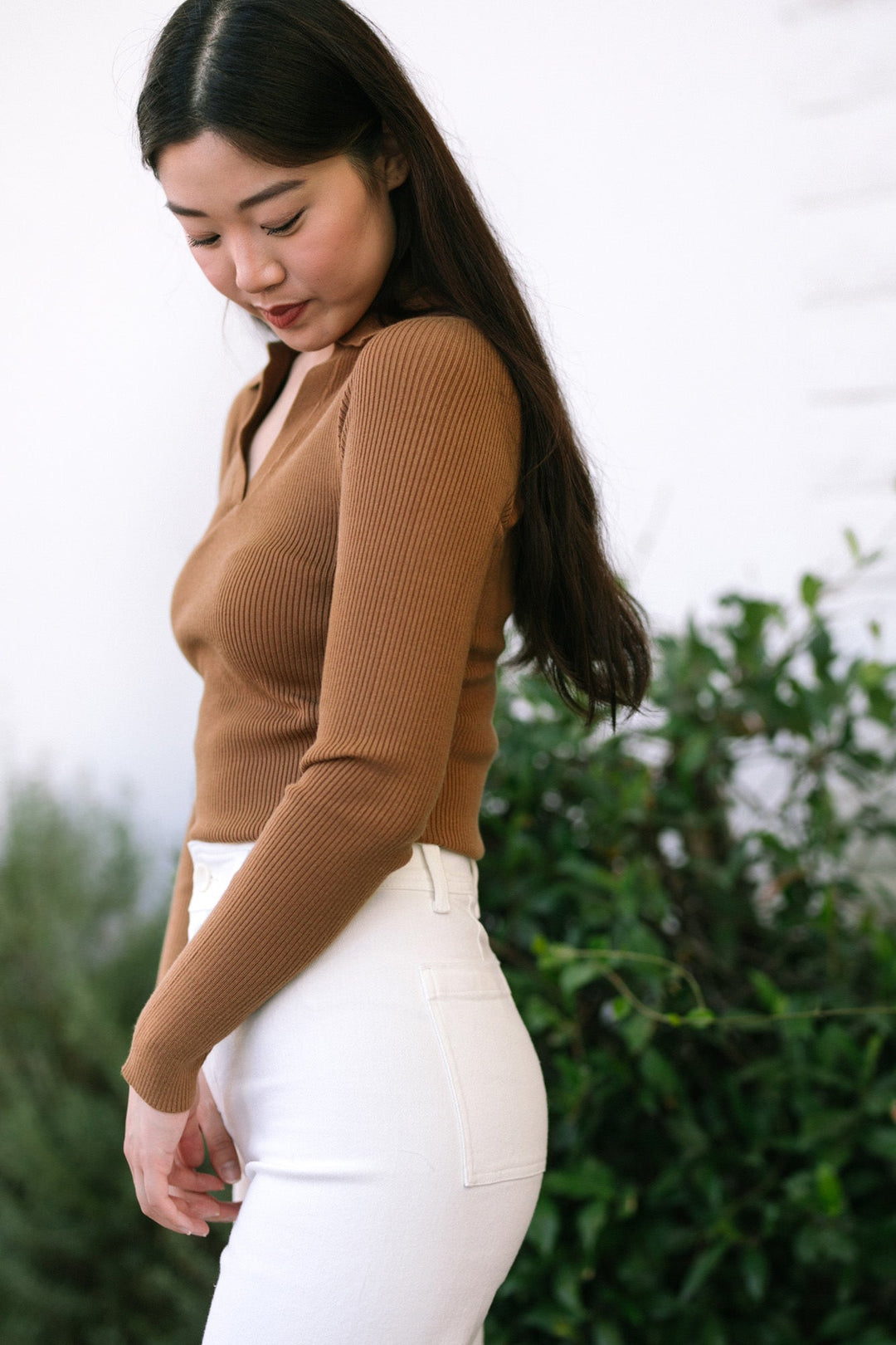 Myrtle Collared Knit Top