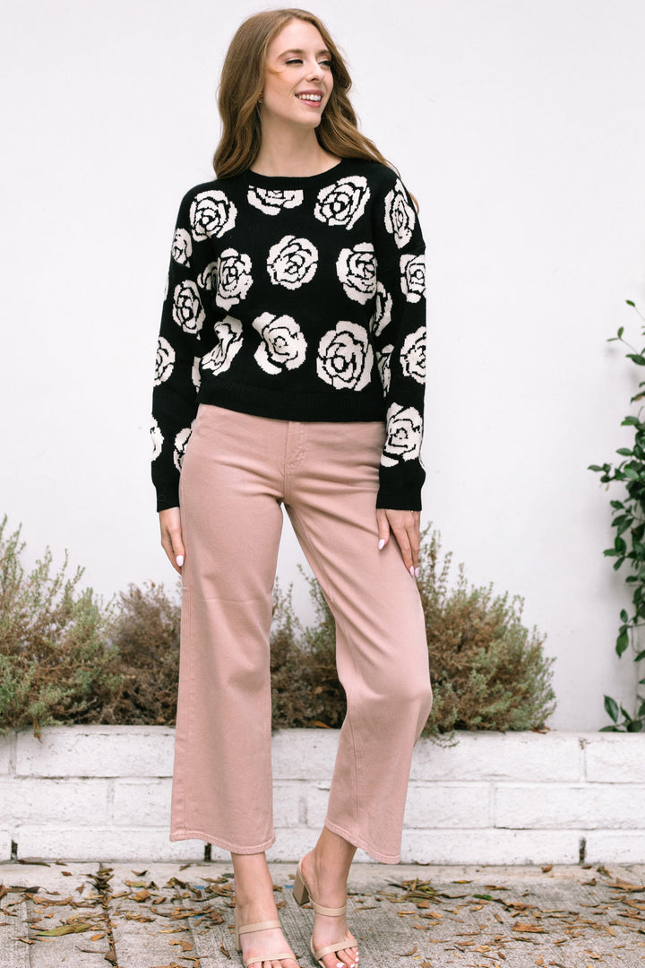 Octavia Floral Knit Sweater