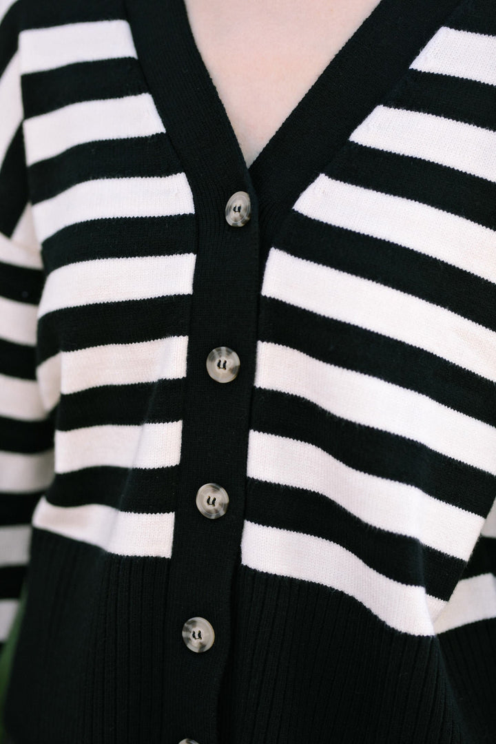 Stevie Striped Buttoned Cardigan