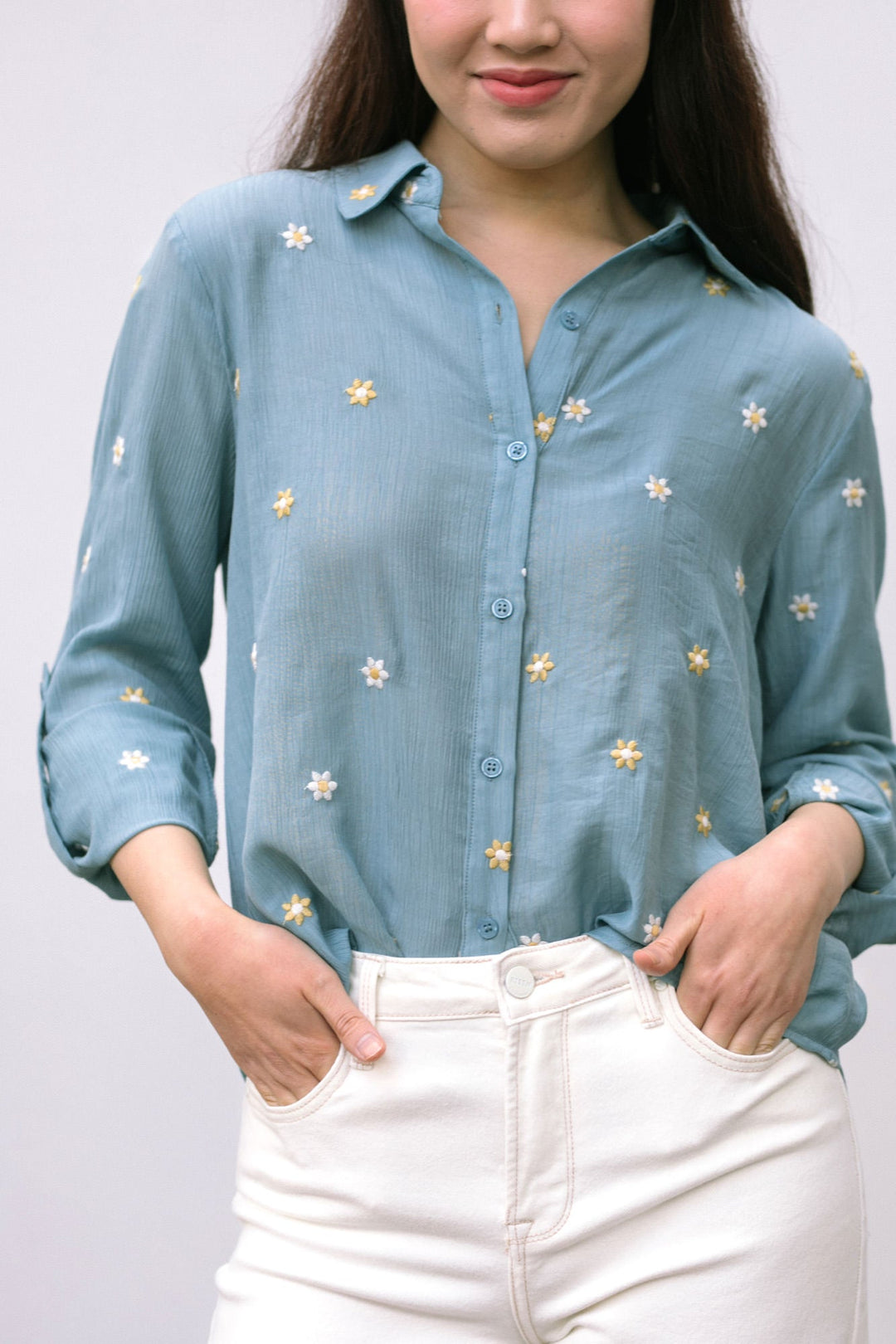 Shirley Embroidered Button Down