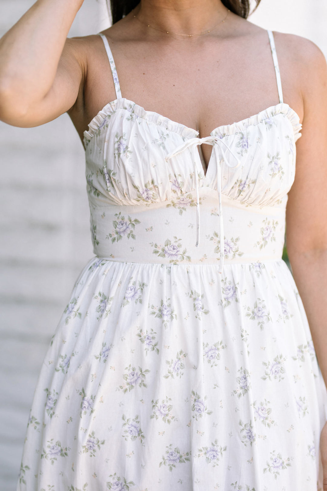 Violet Floral Midi Dress