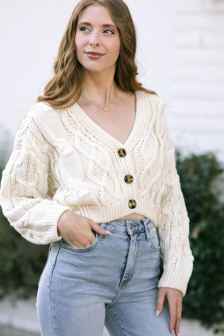 Bella Cable Knit Cardigan