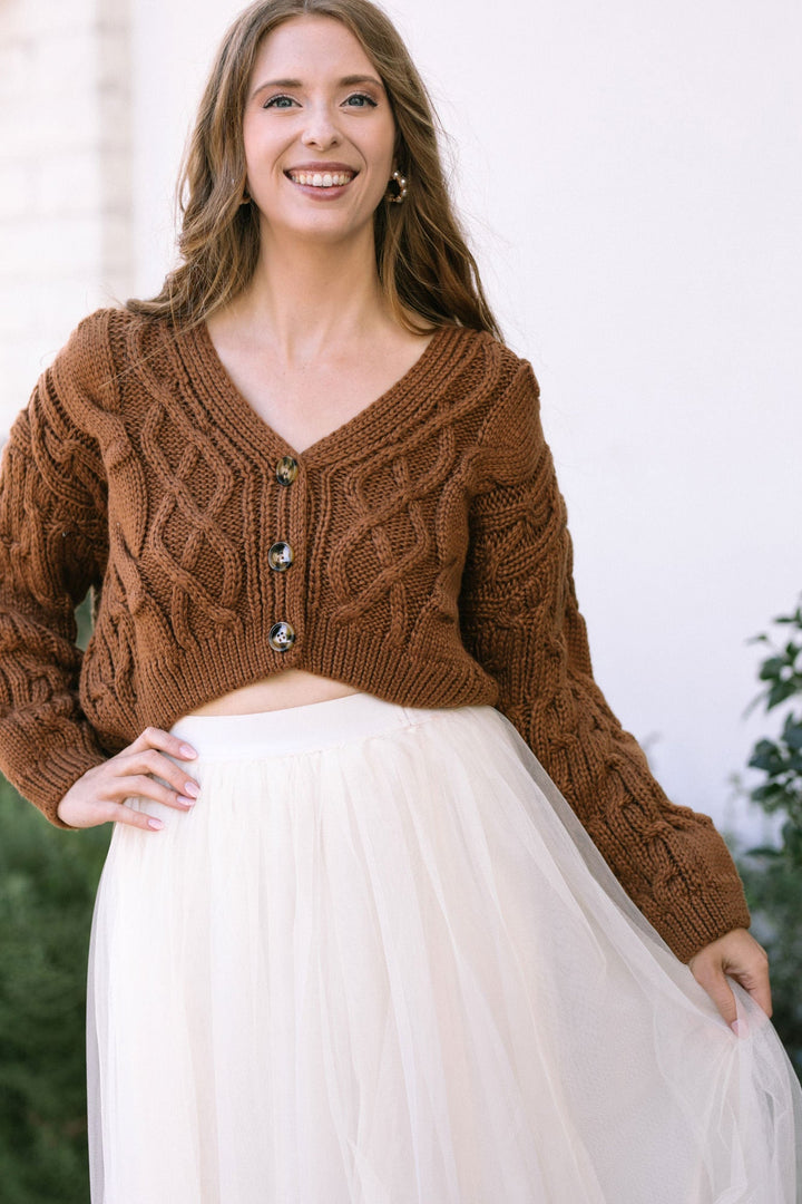 Bella Cable Knit Cardigan