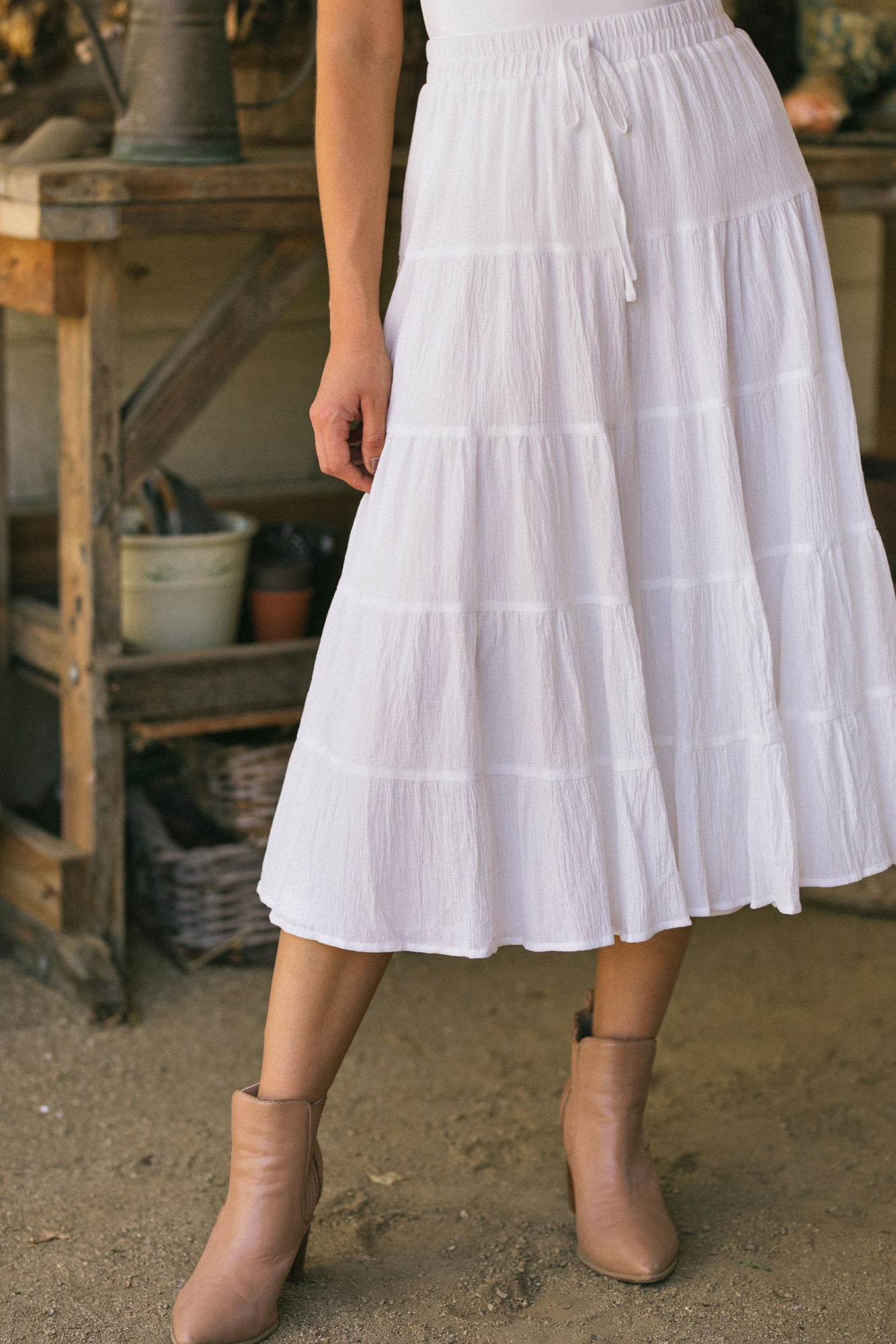 Raelynn Tiered Midi Skirt