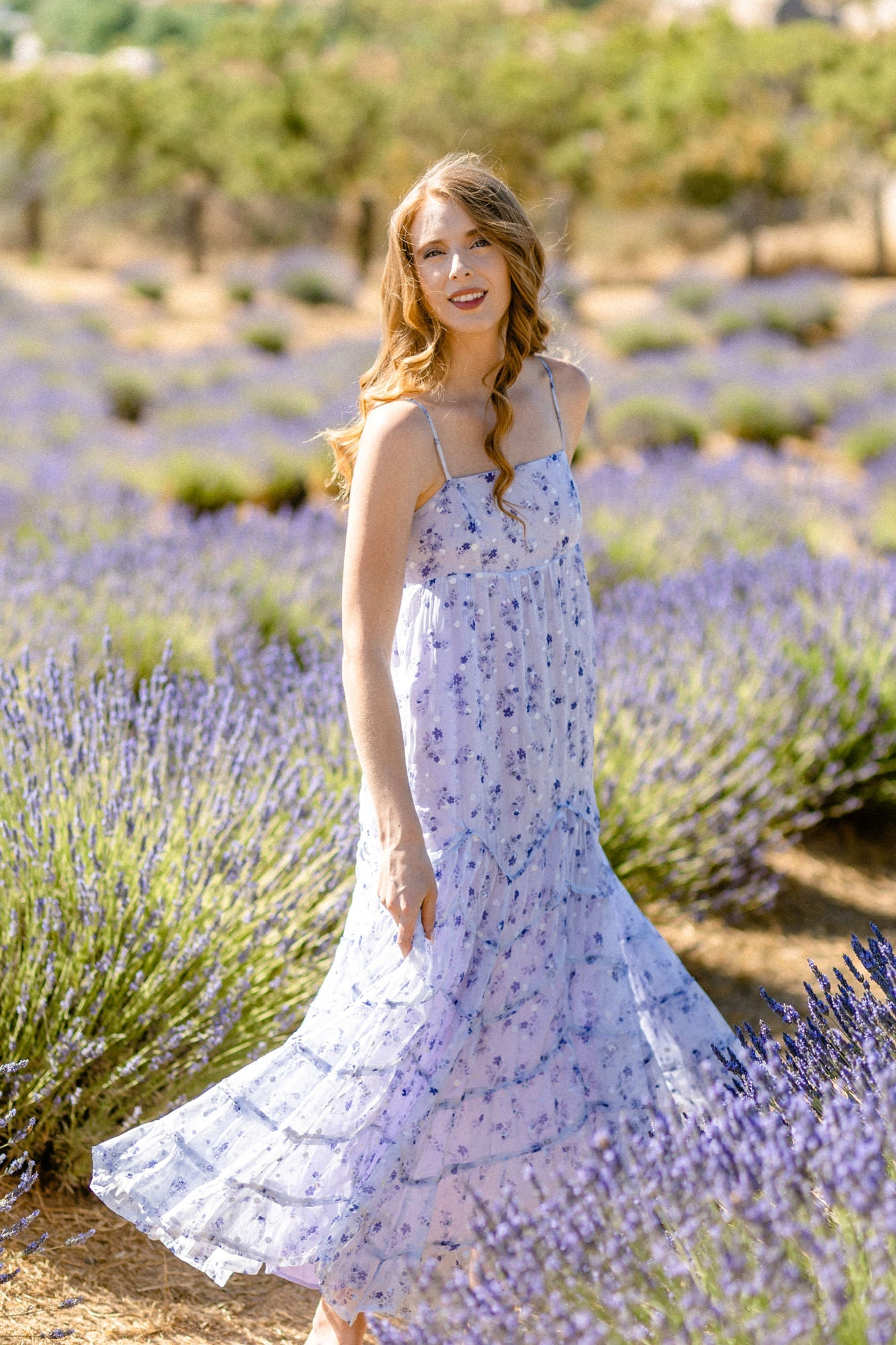 Madeline Dotted Cami Dress Morning Lavender Boutique Dresses