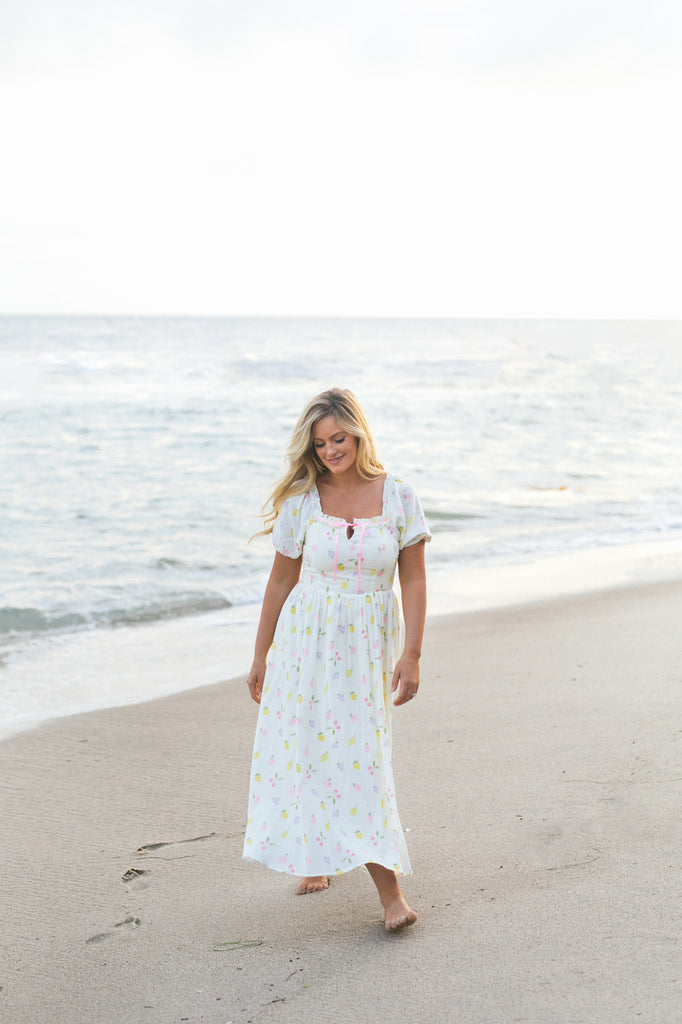 Juliet Fruit Midi Dress - Morning Lavender Boutique Dresses
