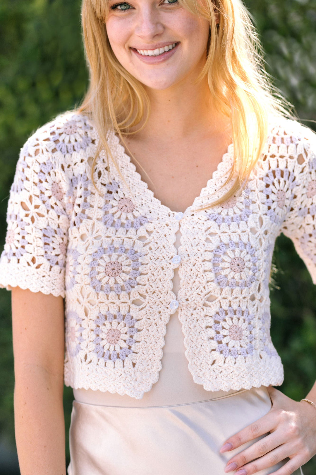 Rochelle Crochet Buttoned Top