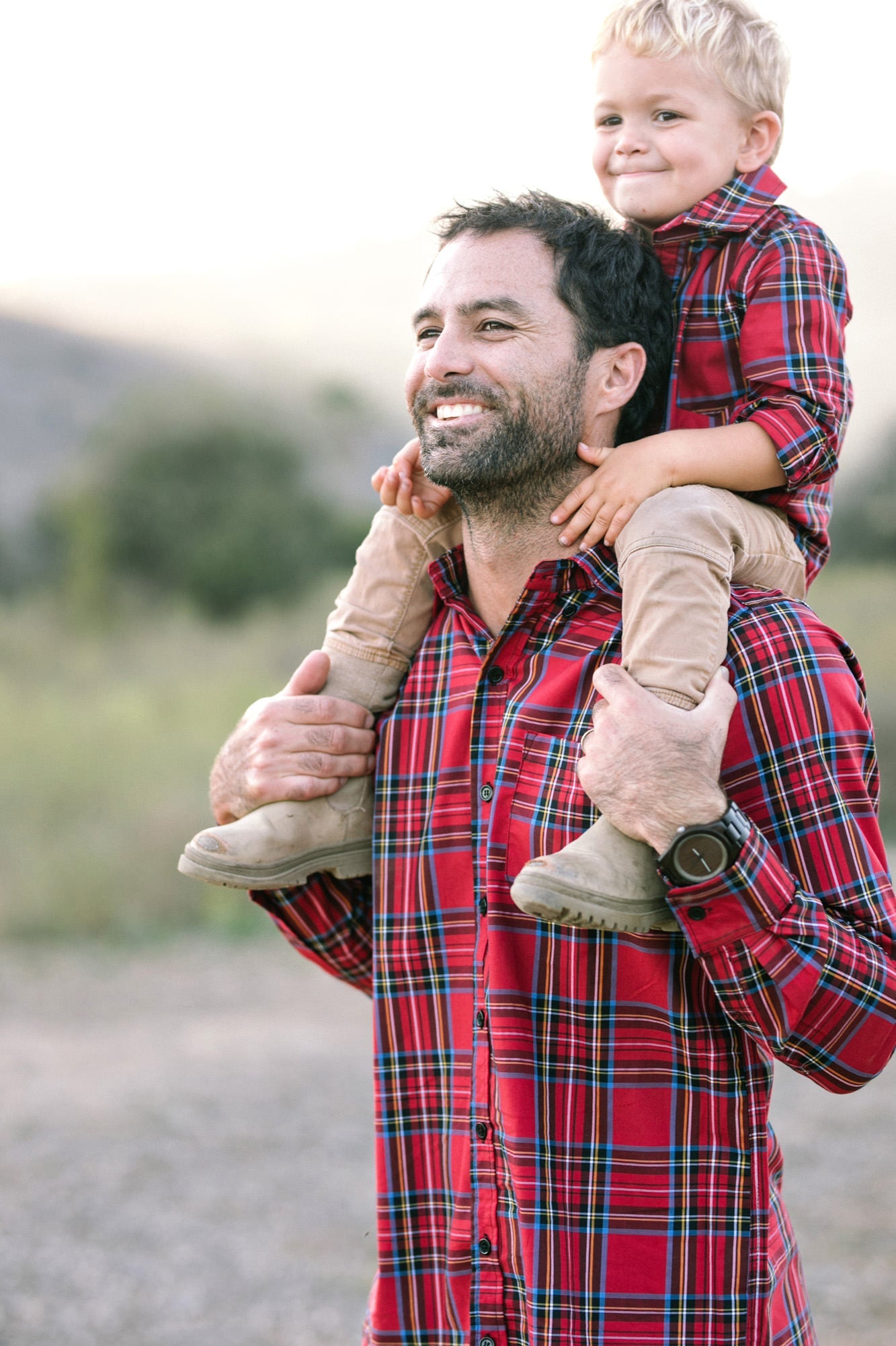 Carol Plaid Buttoned Mens Shirt - Morning Lavender Boutique Mens
