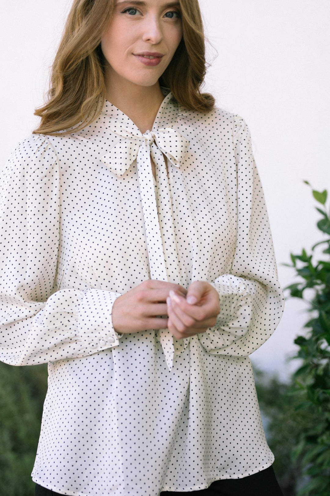 Reese Dotted Satin Blouse