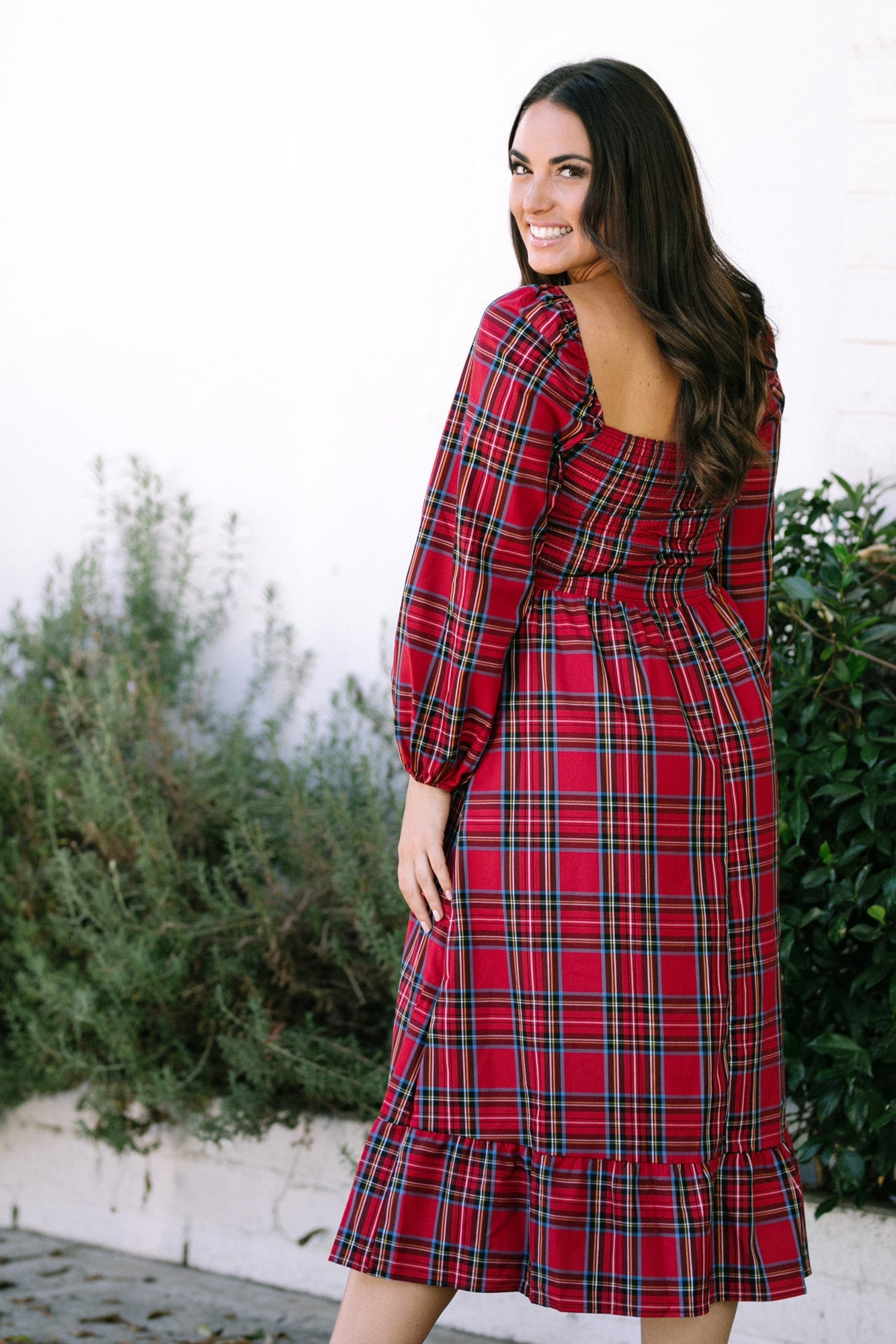 Plaid 2025 smocked dress