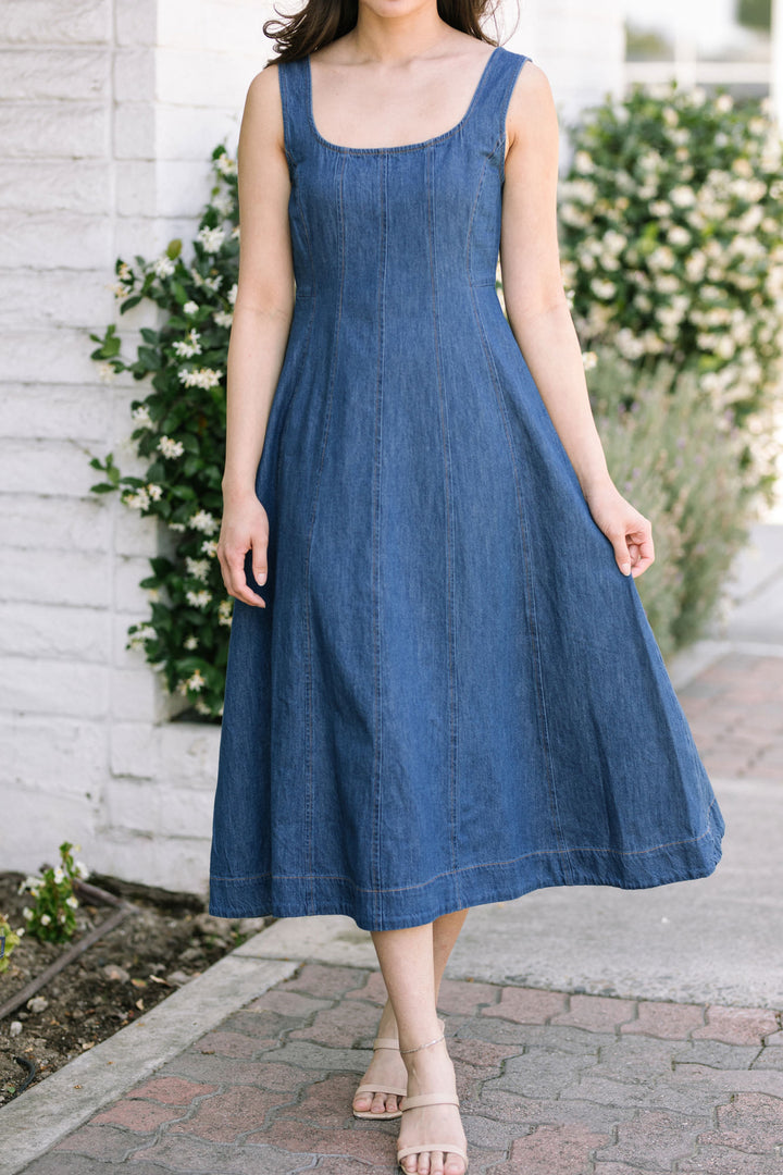 Ally Denim Midi Dress