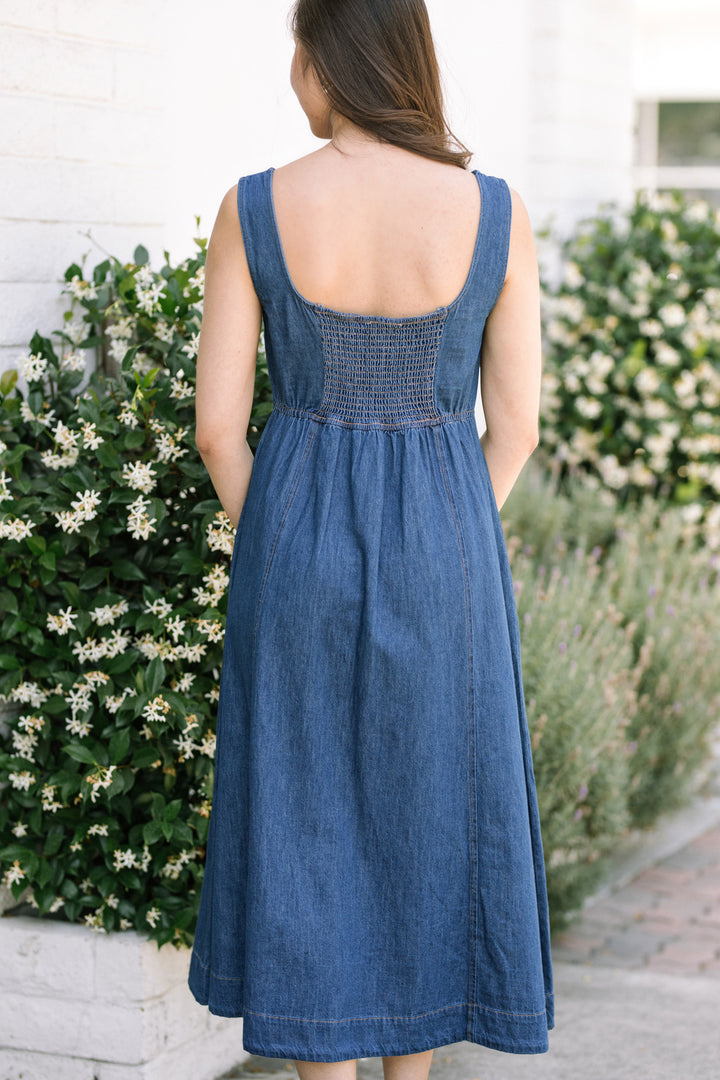 Ally Denim Midi Dress