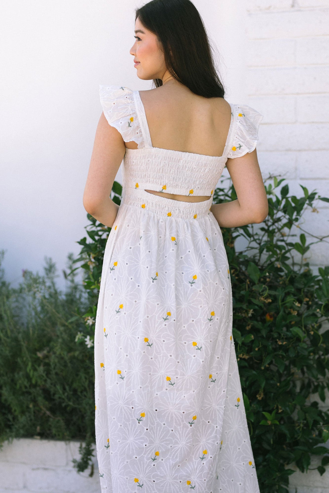 Sophia Smocked Embroidered Dress
