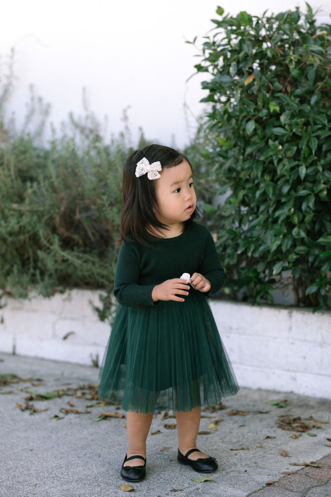 Kids Ribbed Tulle Dress