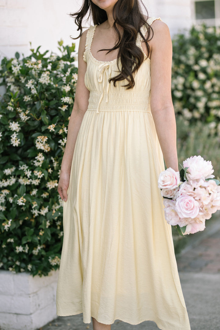 Paula Shirred Waist Midi Dress