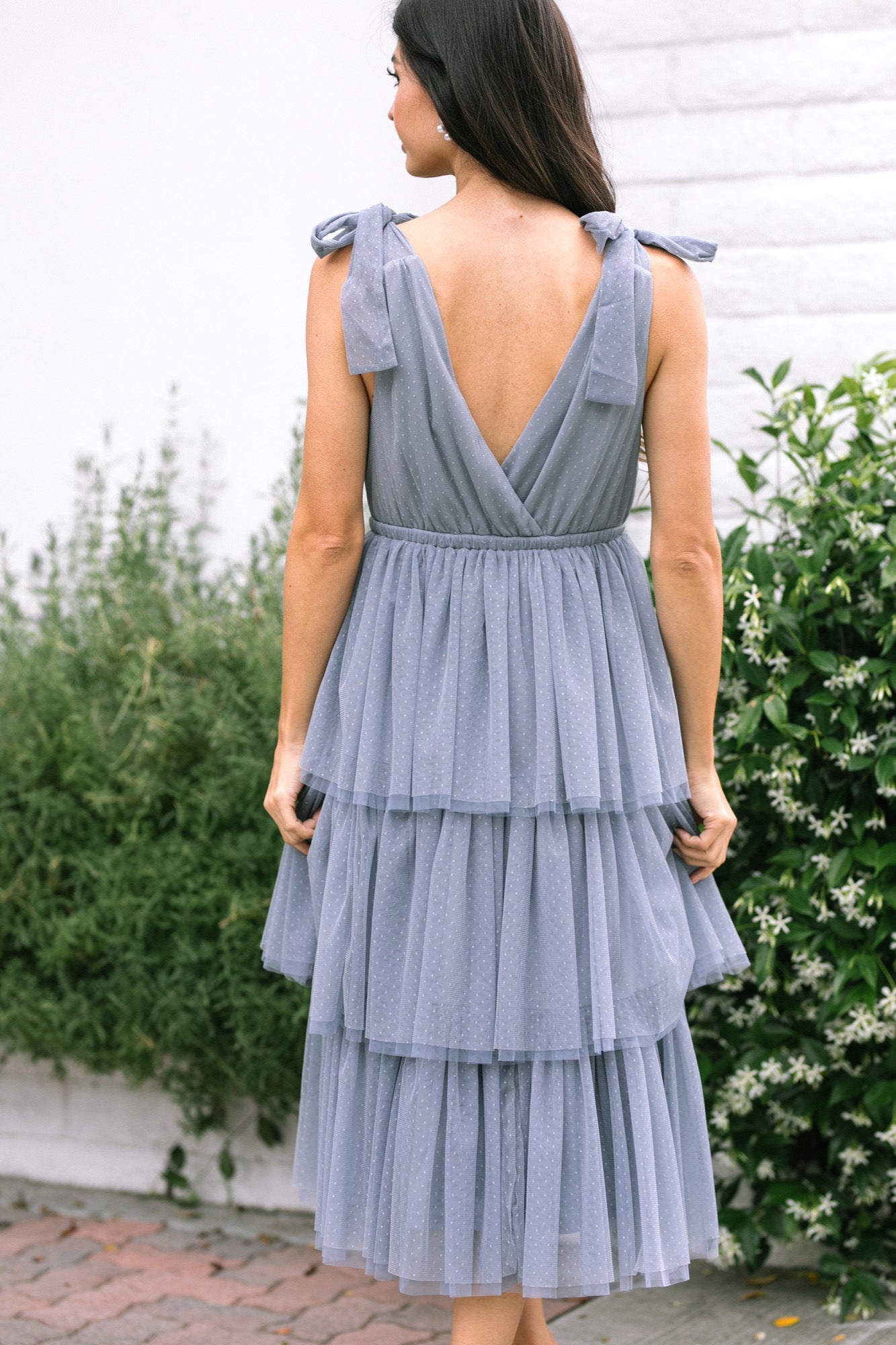 Itzel Tiered Tulle Dress - Morning Lavender Boutique Dresses