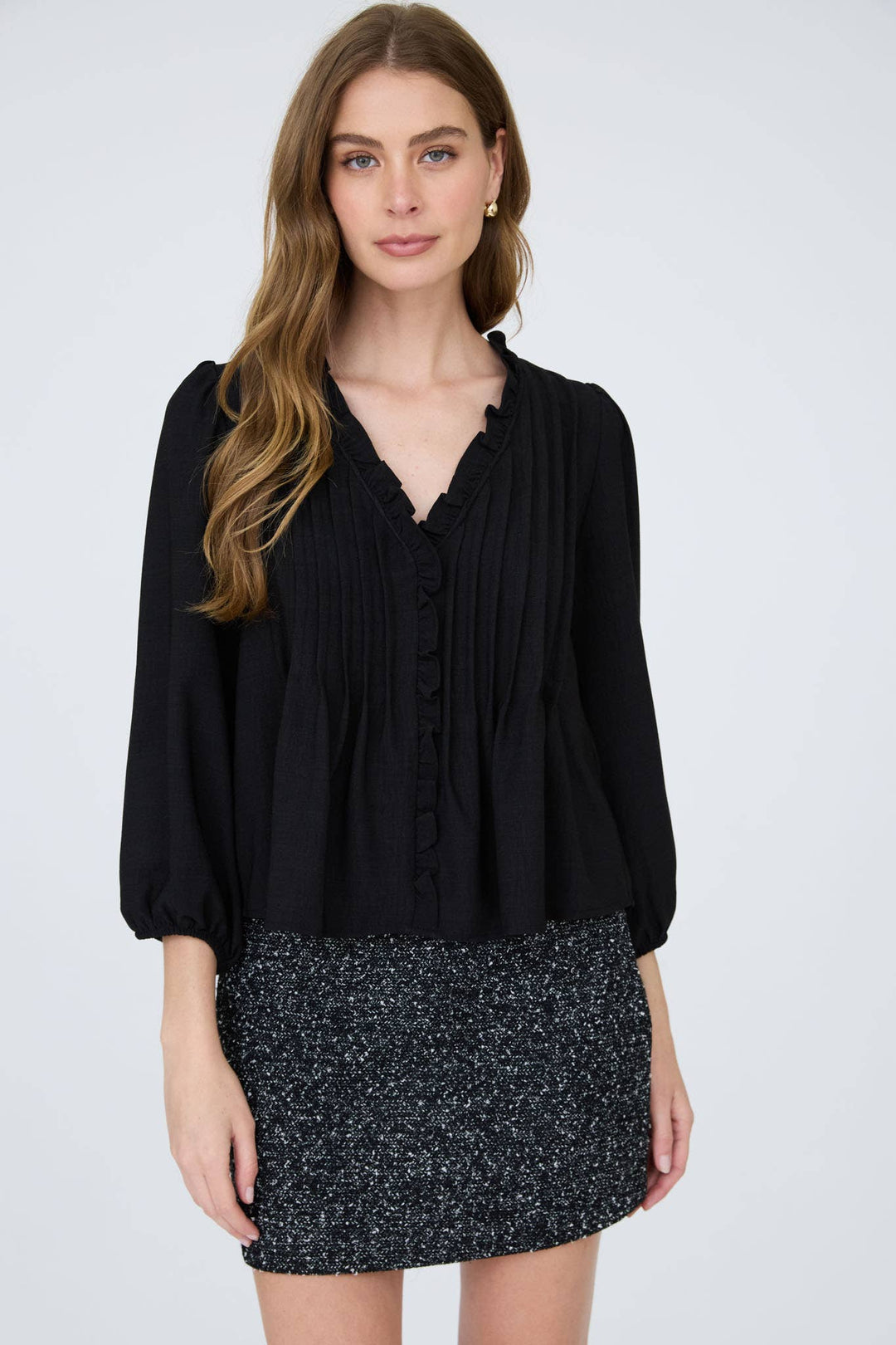 Kelly Ruffle Trim Blouse