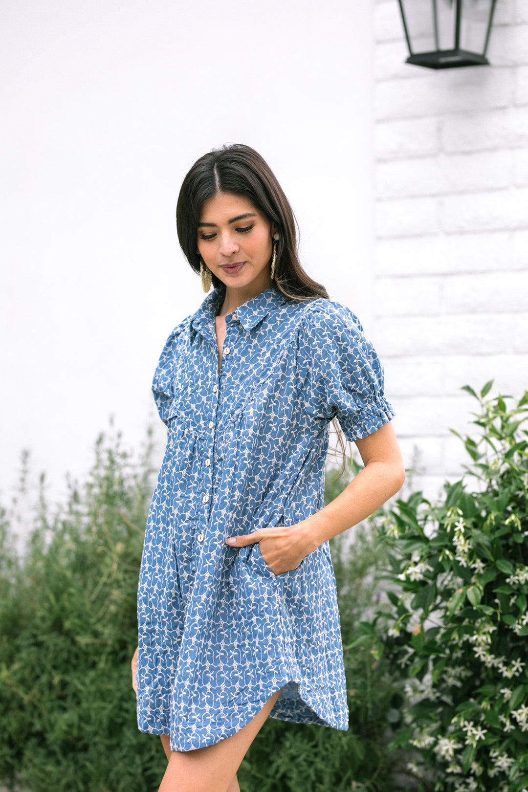 Lucy Embroidered Mini Dress