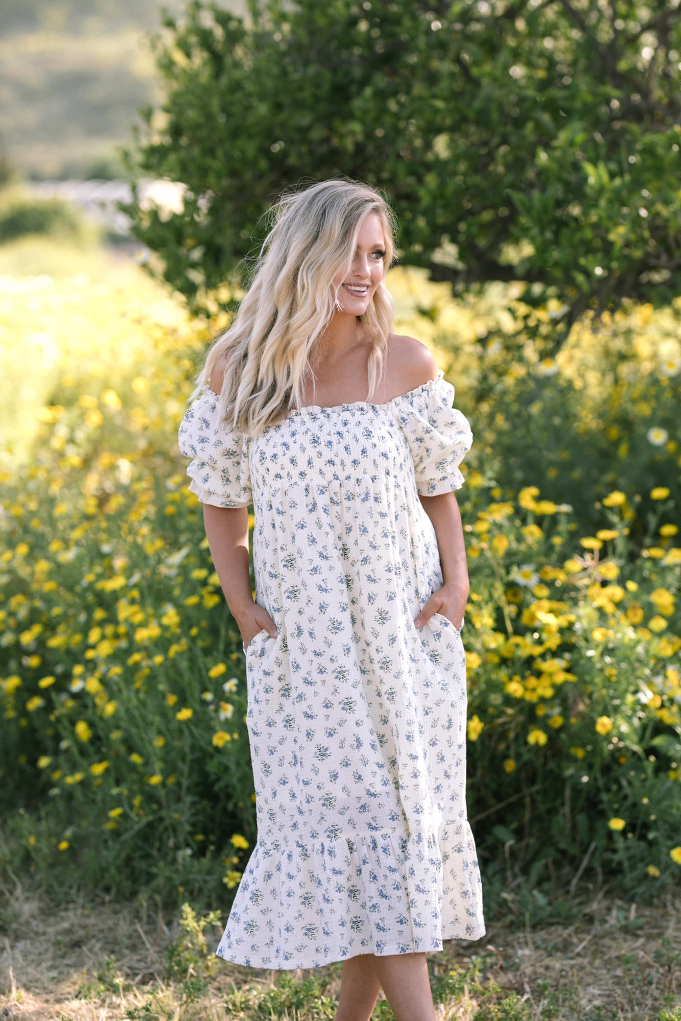& Merci Ezra Smocked Midi Dress | Pacific City & Merci Ezra Smocked Midi Dress | Pacific City