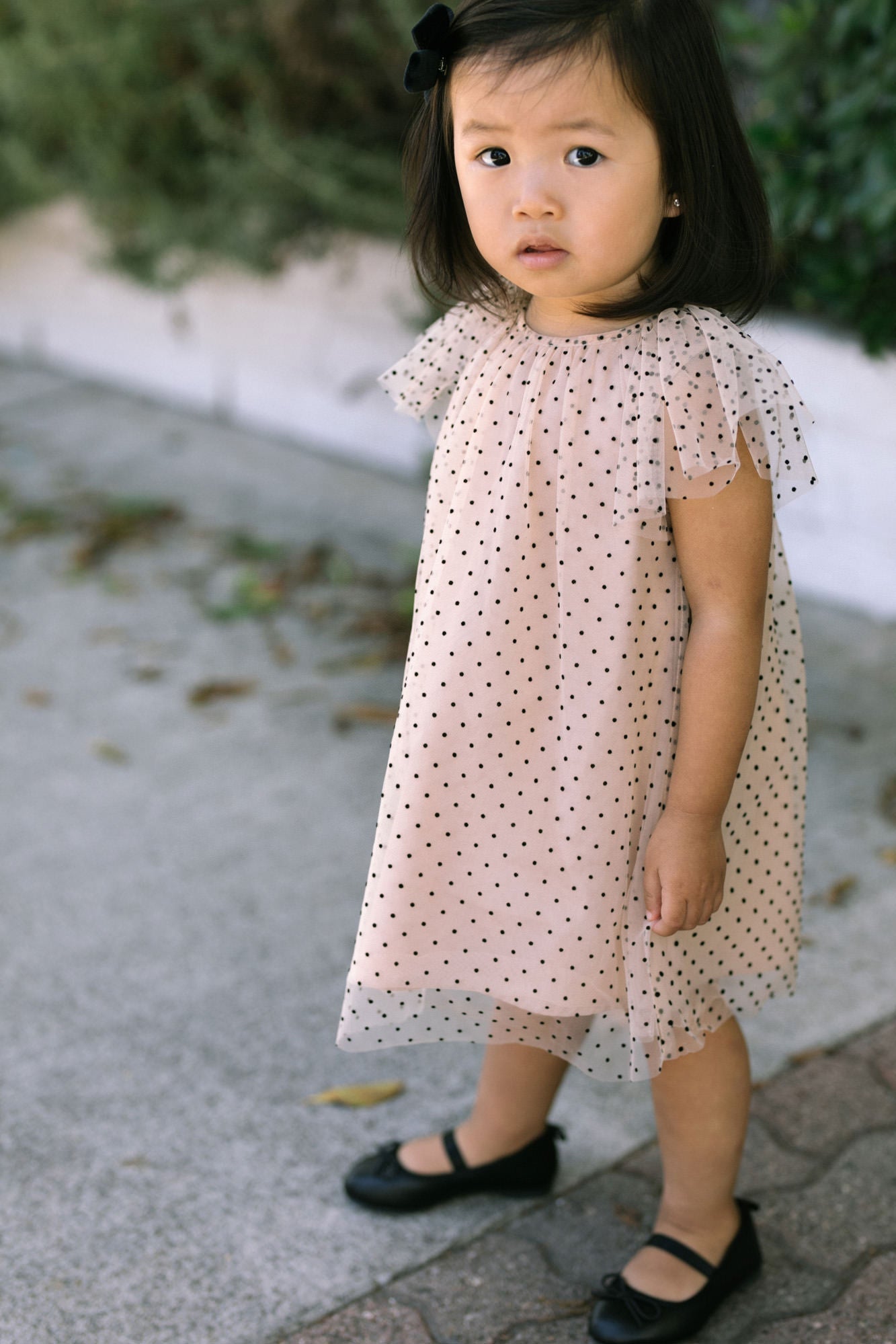 Mini Nadia Dotted Tulle Dress - Morning Lavender Boutique Kids